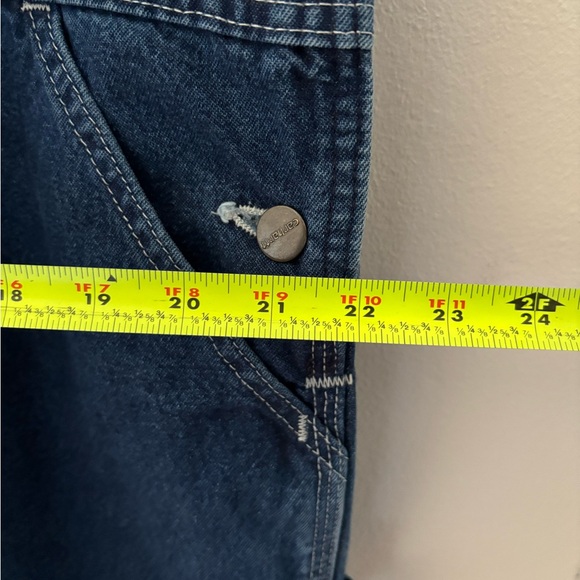 NWT Carhartt Washed-Denim Bib Overalls Dark Wash Size 42 X 32 - Picture 13 of 15